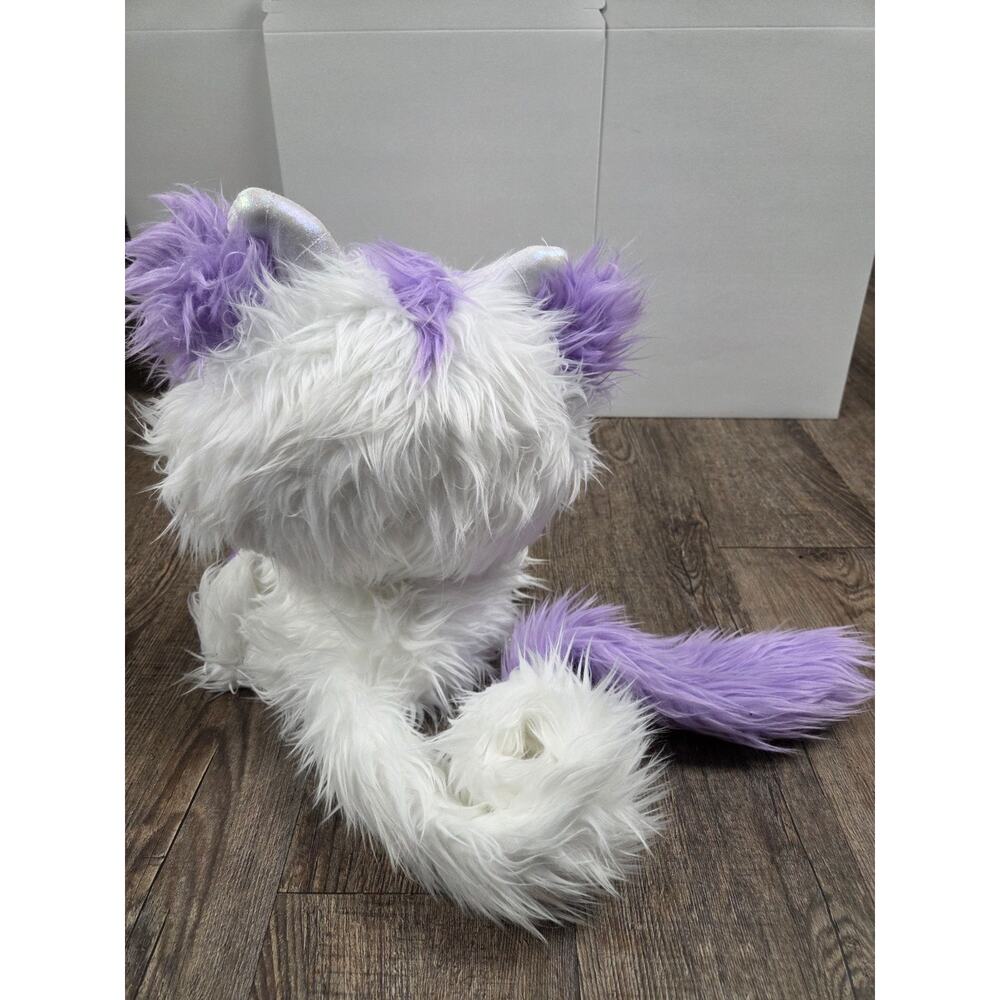 Furlings Aspen - 13" Interactive Plush Toy, 80+ Sounds & Animations White Purple - Picture 3 of 6